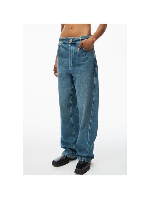 Alexander Wang Blue Wide-Leg Ballon Jeans