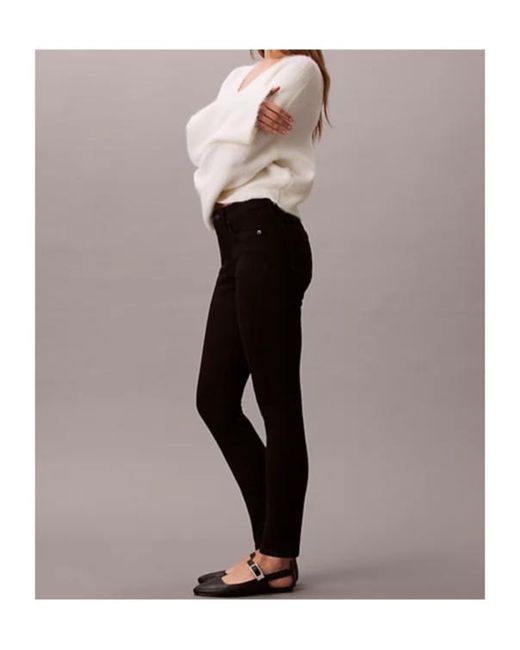 Calvin Klein Black Logo-Patch Jeans