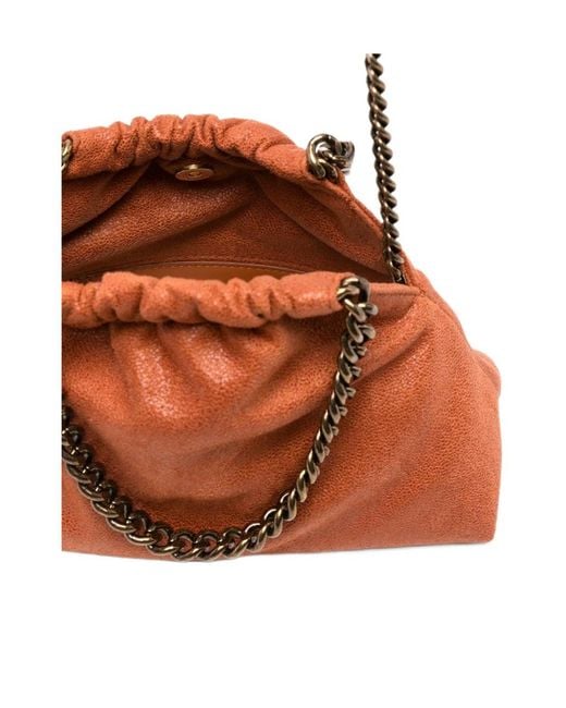 Stella McCartney Orange Drawstring Chain Bag