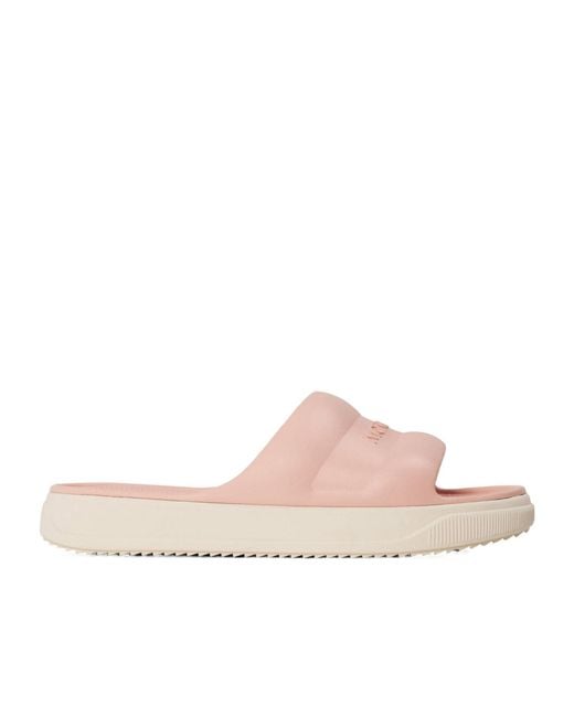 Moncler Pink Solid Color Pool Sliders