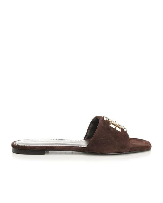 Tory Burch Brown Eleanor Slides