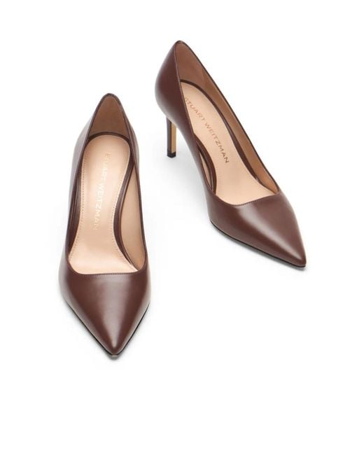 Stuart Weitzman Brown Stuart Power Pump 75