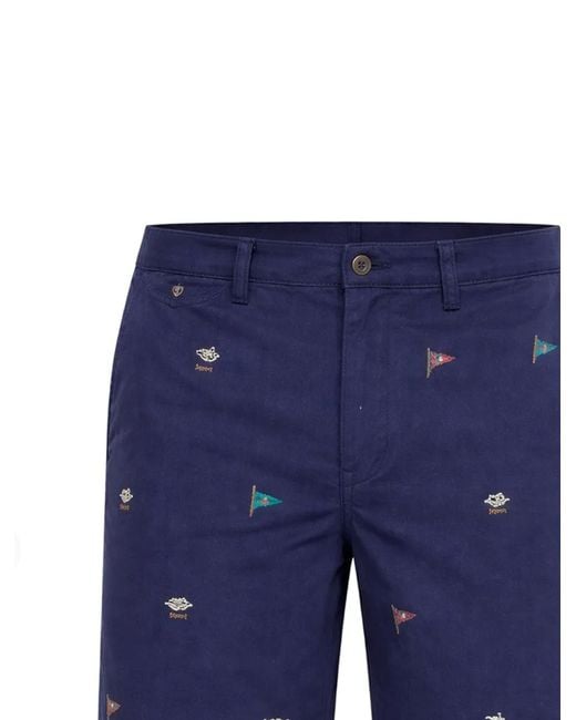 Polo Ralph Lauren Blue Embroidered Cotton Shorts for men
