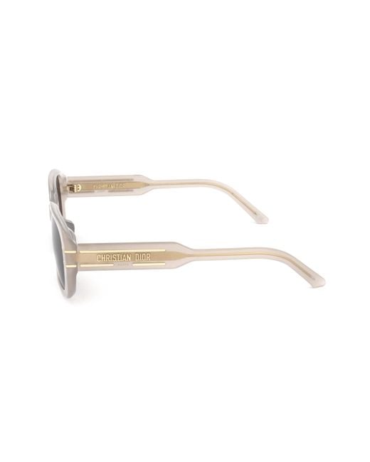 Dior White Full-Rim Sunglasses