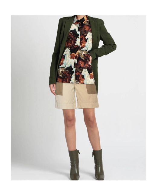 Isabel Marant Natural Patchwork Design Shorts
