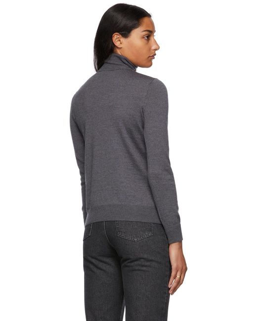 A.P.C. Blue Roll-Neck Fitted Sweater