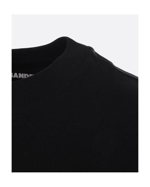 Jil Sander Black Three-Pack Crewneck T-Shirt