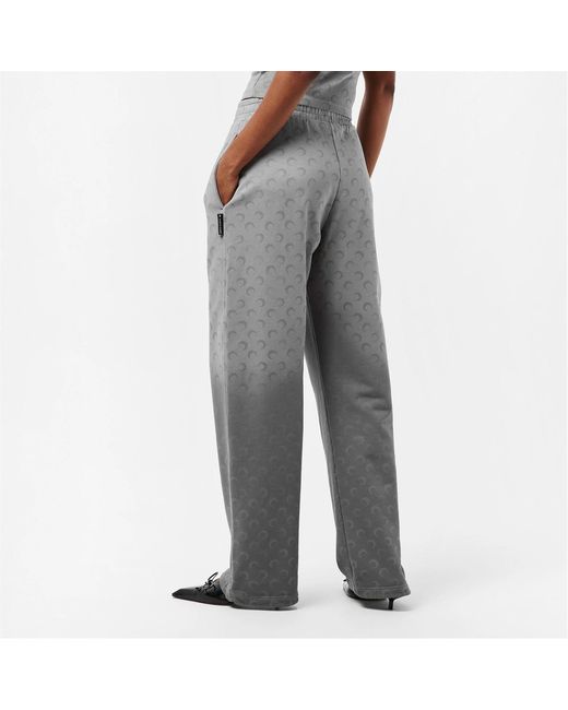 MARINE SERRE Gray Moon Pattern Sweatpants