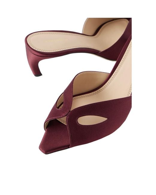 Victoria Beckham Purple Satin Sandals