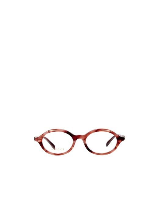 Gucci White Oval Optical Frame