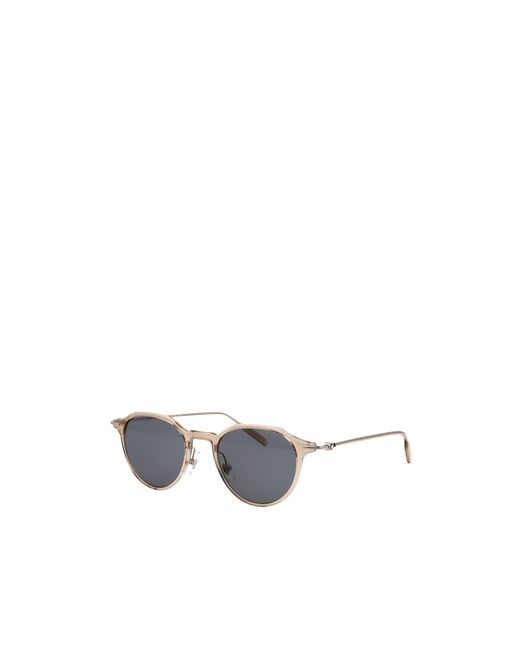 Montblanc White Eyewear Round Frame Sunglasses for men