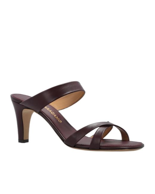 Ferragamo Brown Tami High-Heeled Sandals