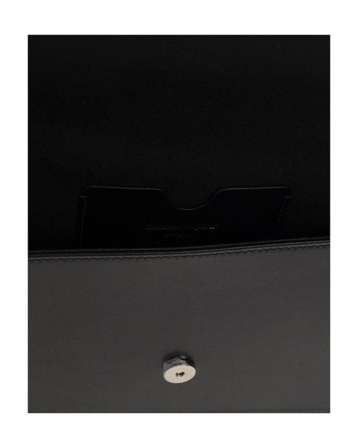 McQueen Black Skull-Stud Shoulder Bag