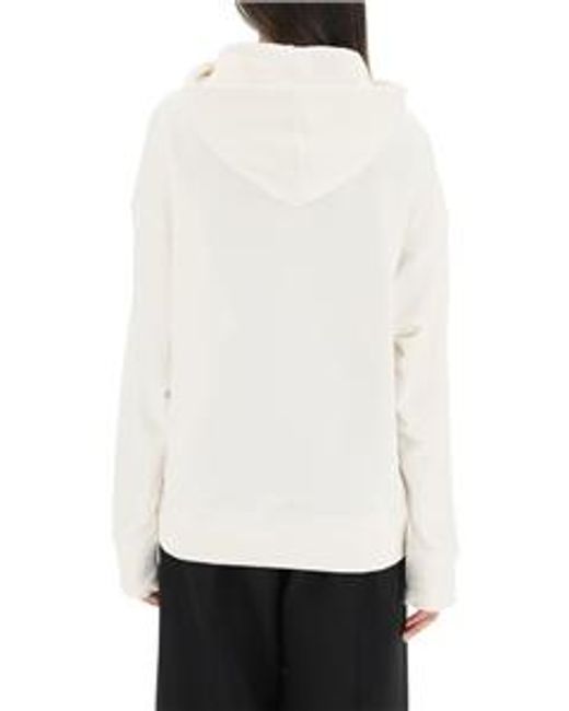 Jil Sander Gray Hooded Logo Sweatshirt