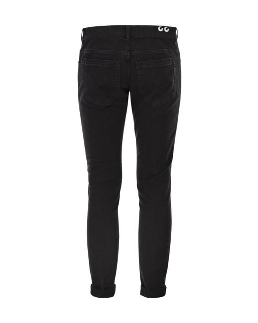 Dondup Black George Skinny Jeans for men