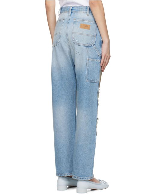 MM6 by Maison Margiela Blue Distressed Jeans