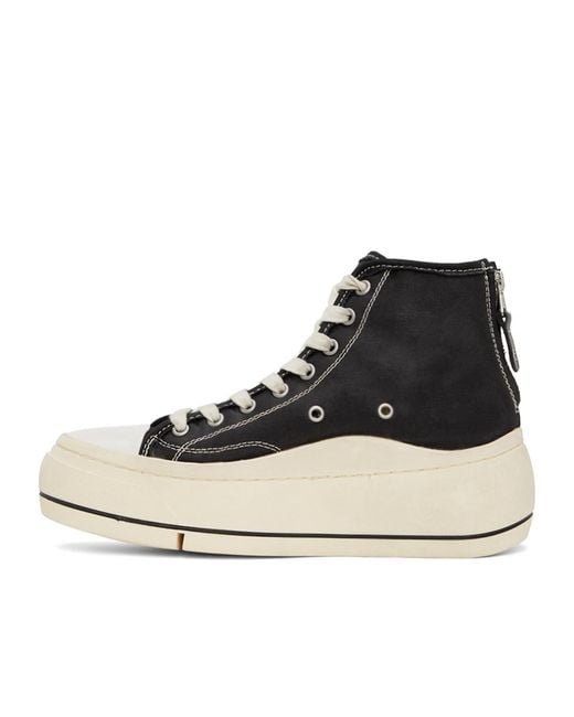 R13 Black Stitching High-Top Leisure Sneakers for men