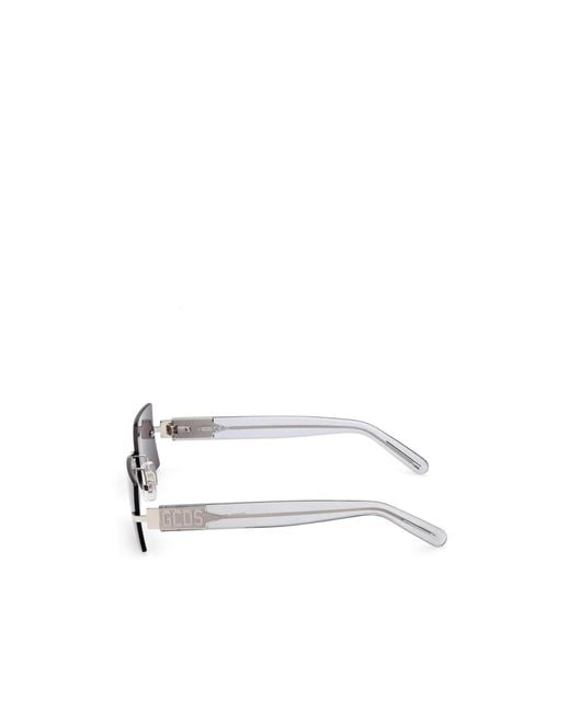 Gcds White Rimless Sunglasses for men