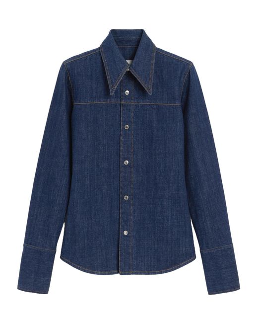 AMI Blue Ami De Coeur Long Sleeved Denim Shirt