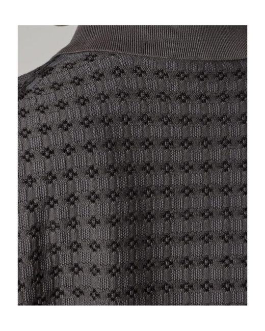 Paul Smith Gray Patterned Knitted Shirt for men