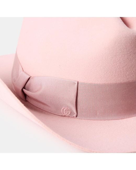 Gucci Pink Fedora Hat
