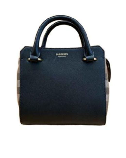 Burberry Blue Banwell Mini Top Handle Bag