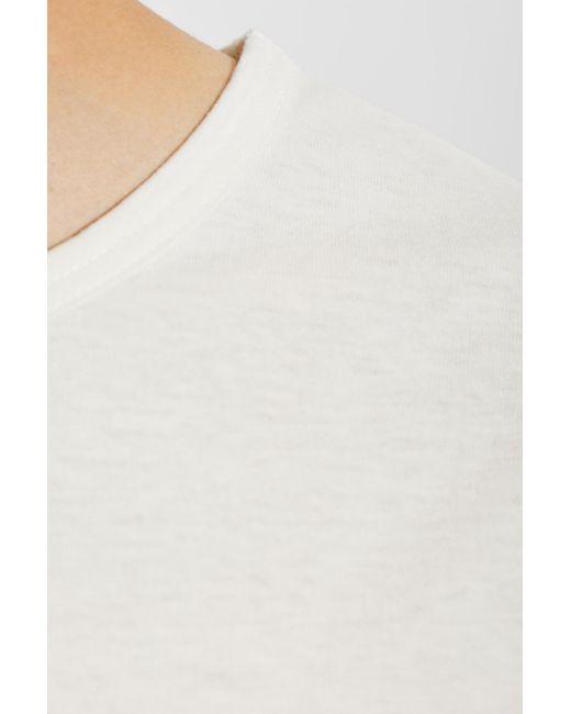 Yohji Yamamoto White Crew Neck Short-Sleeved T-Shirt for men