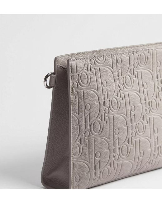 Dior Gray A5 Triangle Pouch for men