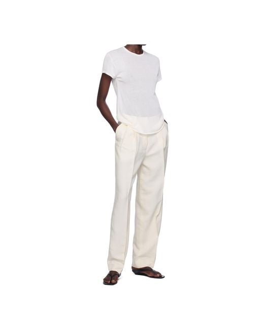 Totême White Silk T-Shirt