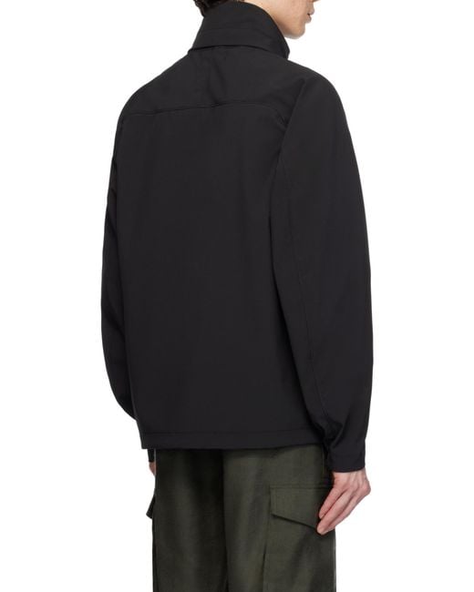 Stone Island Black High Neck Zipped Jacket for men