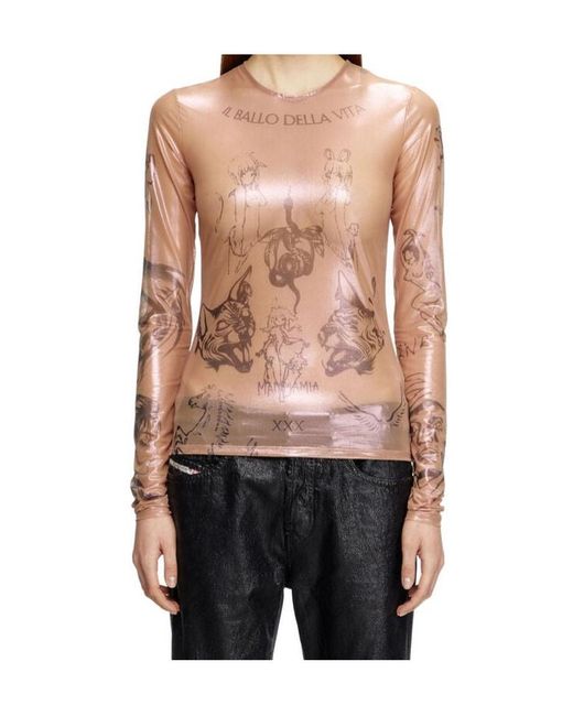 DIESEL X Damiano David T-Claude-Dd Top in Pink for Men | Lyst