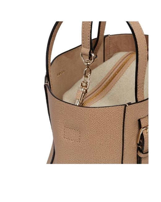 Valextra Brown Mini Soft Bucket Bag