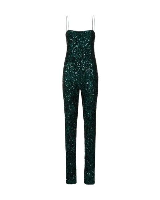 ROTATE BIRGER CHRISTENSEN Green Sequined Jumpsuit