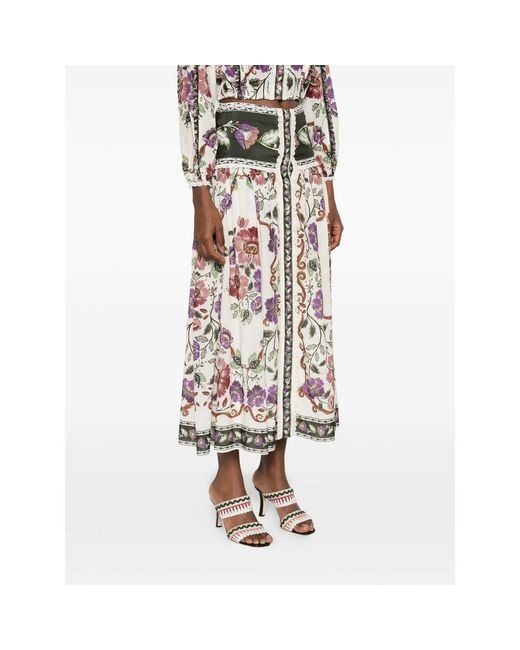 Farm Rio Multicolor Patterned Skirt