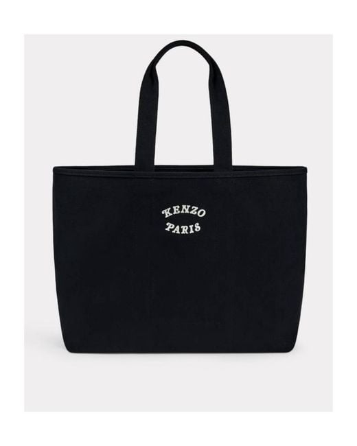 KENZO Black Verdy Market Reversible Large Tote Bag for men