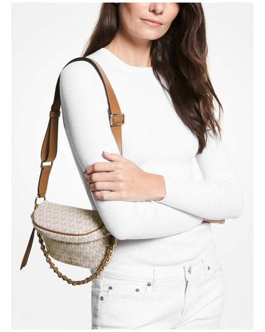 Michael Kors Natural Slater Logo-Print Belt Bag