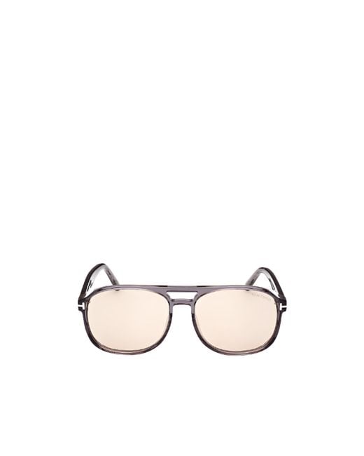 Tom Ford Natural Eyewear Pilot-Frame Sunglasses for men