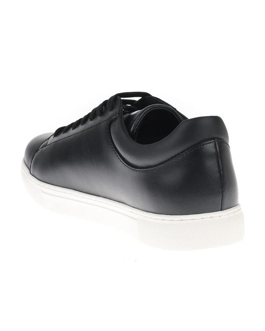 Emporio Armani Black Round Head Lace-Up Shoes for men