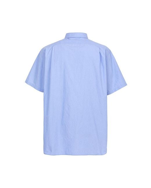 Nanamica Blue Short-Sleeved Shirt for men