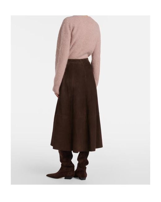 Vince Brown Midi Skirt