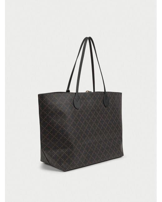 By Malene Birger Black Abi Monogram-Print Tote Bag