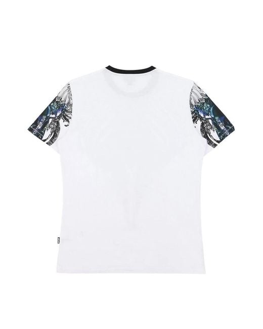 Just Cavalli White Printed T-Shirt With Round Neck for men