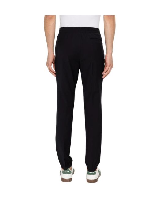 Zegna Black Elastic-Waistband Trousers for men