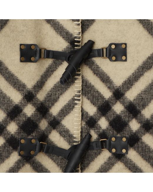 Burberry Multicolor Check Wool Cape