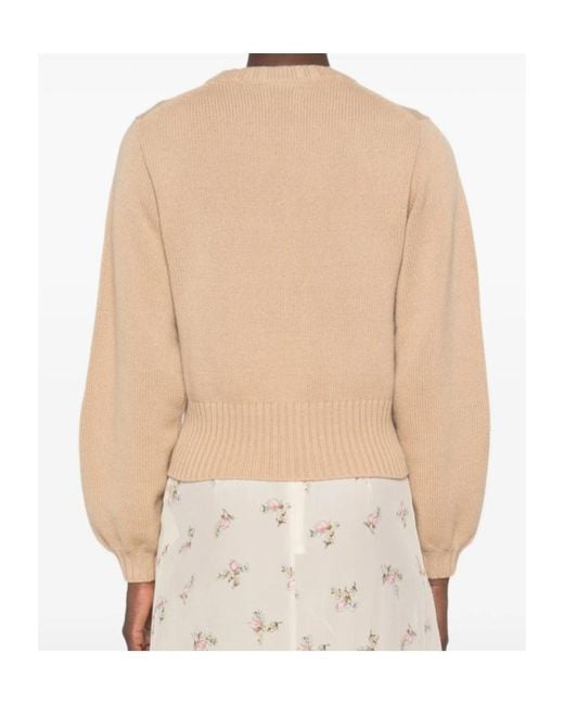 Allude Natural Long-Sleeved Sweater