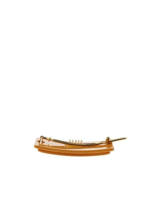 Fendi Multicolor Logo Rectangular Hairpin