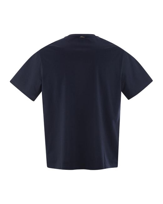 Herno Blue Crewneck Jersey for men