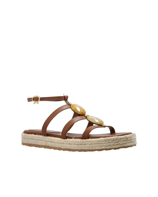 Gianvito Rossi Brown Round-Toe Buckle-Fastened Sandals