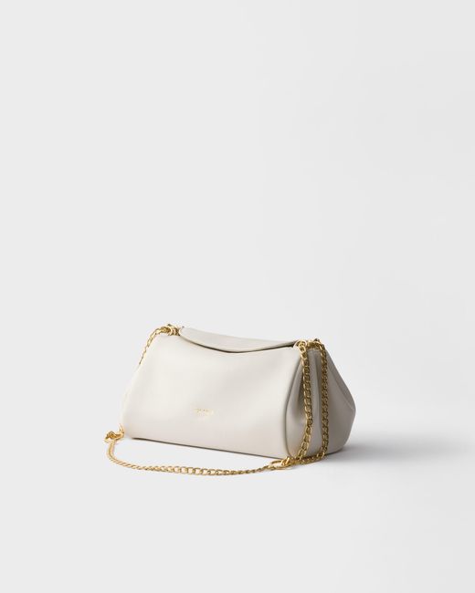 Prada Natural Chain-Linked Shoulder Bag