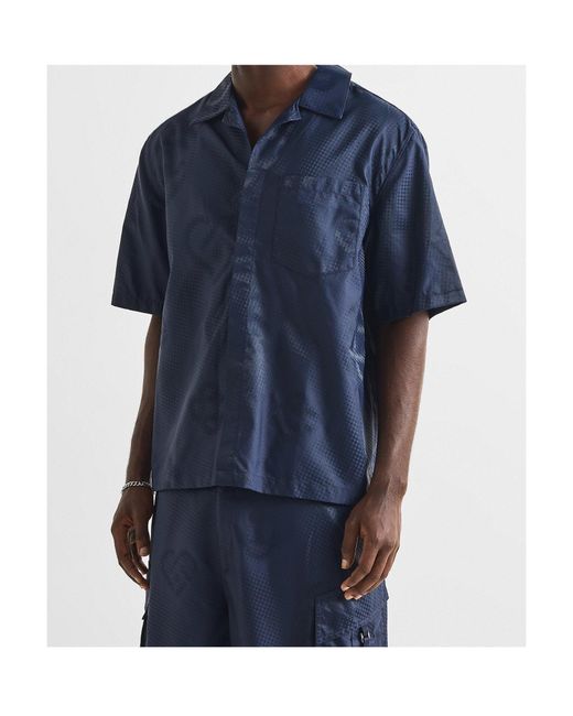 Casablanca Blue Short-Sleeved Shirt for men